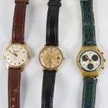 3 Vintage wristwatches, comprising Swatch, Ramona automatic, and Rotary automatic, both automatics