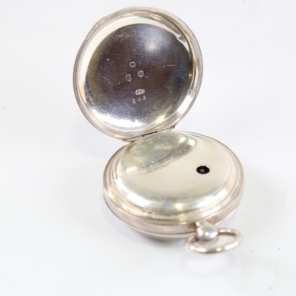 A 19th century silver-cased open-face keywind Marine Chronometer deck pocket watch, by Frodsham of - Image 5 of 12