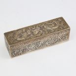 A late 19th/early 20th century Chinese export silver box, by Wang Hing & Co of Hong Kong, plain