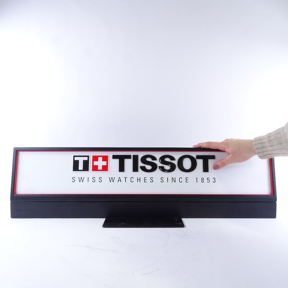 A modern Tissot watch shop advertising sign, length 72cm, height 19cm Very good original - Image 5 of 5