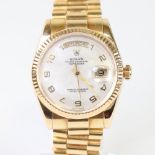 ROLEX - an 18ct gold Oyster Perpetual Day-Date automatic wristwatch, ref. 118238, circa 2001,