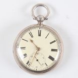 A 19th century silver-cased open-face keywind Marine Chronometer deck pocket watch, by Frodsham of