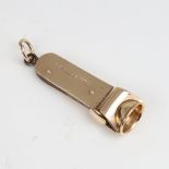 An early 20th century 9ct gold cigar cutter fob, by S Blanckensee & Sons Ltd, hallmarks Birmingham