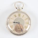 A 19th century silver-cased open-face keywind Marine Chronometer deck pocket watch, by John Frodsham