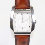 BAUME & MERCIER - a stainless steel Hampton automatic wristwatch, ref. MV045159, circa 1998, tonneau