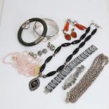 Various silver and stone set jewellery, approx 362g gross Lot sold as seen unless specific item(s)