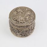 A late 19th/early 20th century Chinese export silver box and cover, by Hung Chong of Canton and