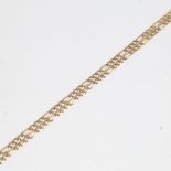 A 9ct gold figaro link chain necklace, necklace length 60cm, 11.4g No damage, no broken links,