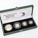 A Royal Mint 1997 silver proof four coin Britannia Collection, boxed with certificate