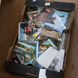A large quantity of various Vintage loose topographical postcards (boxful)