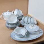 Noritake Laureate pattern tea set, including teapot