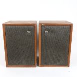 WHARFEDALE - a Vintage pair of loud speakers, height 36cm