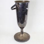 A large German silver plated swing-handle Champagne/ice bucket, impressed Gebruder Hepp, height