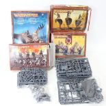 4 boxes of Warhammer plastic assembly toys