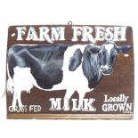 Clive Fredriksson, advertising oil on panel, Farmfresh Milk, 60cm x 83cm