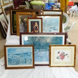 WITHDRAWN A group of modern framed prints (8)