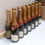 14 bottles of Laurent-Perrier Brut LP Champagne, 375ml, and a half bottle of Louis Roederer