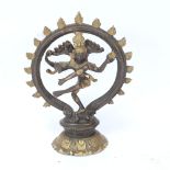 A patinated bronze Vishnu Hindu God figure, height 20cm