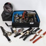 A large collection of mixed wristwatches, to include Lorus, Casio etc
