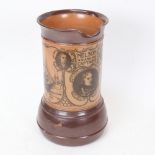 A Royal Doulton stoneware Vice Admiral Lord Nelson presentation pitcher, Nelson and His Captains,