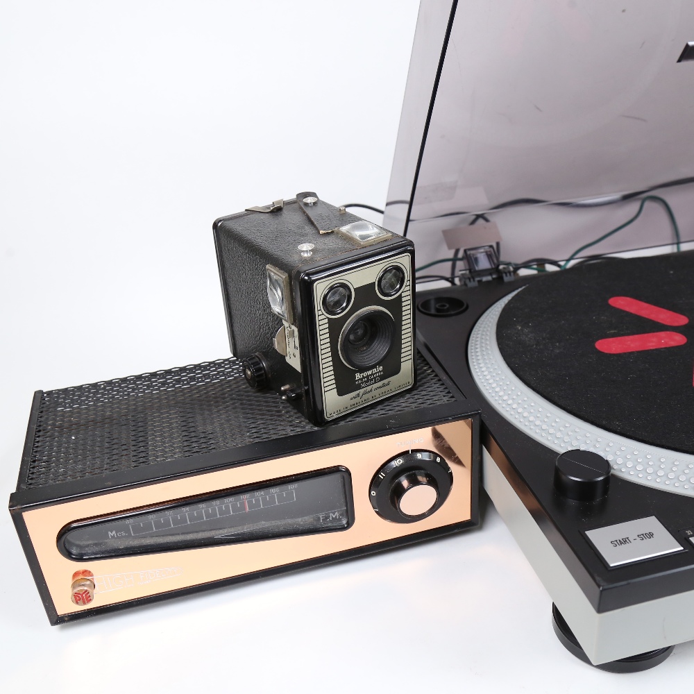 ION - a modern iTT02 turntable, a Pye High Fidelity VHF tuner, and a Vintage Brownie model D - Image 2 of 2