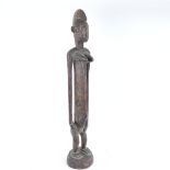 A Ma Linke, South Mali, Upper Guinea African female fertility figure, height 72cm