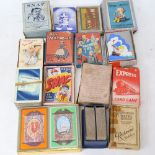 A group of Vintage playing card decks and card games