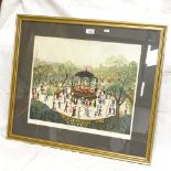 Helen Bradley, colour print, Sunday afternoon in Alexandra Park, signed in pencil, 1977, image