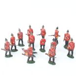 A set of Britains Boer War painted lead military toy figurines (boxful)