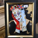 Goebel, Claudia Straus, hand painted ceramic picture "Memory", height 37cm overall