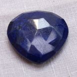 A 26.15ct pear mixed-cut unmounted sapphire, dimensions: 21.90mm x 21.74mm x 5.48mm, evidence of