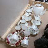Vintage Paragon China coffee set, and Shelley Duchess coffee cans and saucers