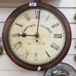A circular dial wall clock, by Capitain & Wehrle, 37cm diameter