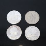 4 Queen Elizabeth II silver proof commemorative coins, including Falkland Islands and Sandwich
