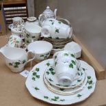 Colclough Ivy pattern tea set, and other teaware