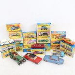 A quantity of Vintage toy cars, including Matchbox Superfast, Corgi etc (boxful)