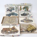 6 boxes of Vintage toy military vehicle and gun kits (6)