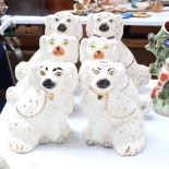 3 pairs of reproduction Staffordshire style mantel Spaniels