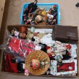 Various Vintage dolls and toys, including Oriental (boxful)