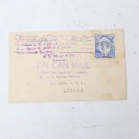 Toga stamp with Tin Can Mail envelope