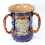 An Art Nouveau Royal Doulton Lambeth stoneware presentation tyg, The Council of the Borough of