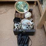 Binoculars, ornaments, teaware etc