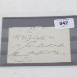 GB autograph - HRH Duke of Clarence, Lord High Admiral of the United Kingdom ascended the Throne