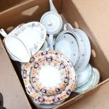 Various tea and dinnerware, including Wedgwood and Royal Worcester