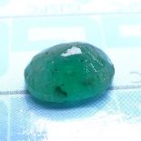 A 4.13ct oval mixed-cut Zambian emerald, dimensions: 11.43mm x 8.60mm x 6.02mm, no indication of