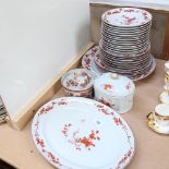 Portuguese dinnerware, including serving plate, and 2 similar porcelain boxes