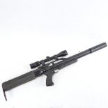 A Gunpower Stealth PCP air rifle, with Parker Hale Premier Silver PHS3-9x40 telescopic scope, serial