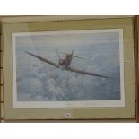 Gerald Coulson, colour print, cloud dancer (Super Marine Spitfire), signed in pencil by the