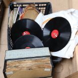 Various Vintage vinyl LPs and records (boxful)