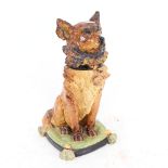 Wayte & Ridge, salt glazed study of an Alsatian (with removable head)